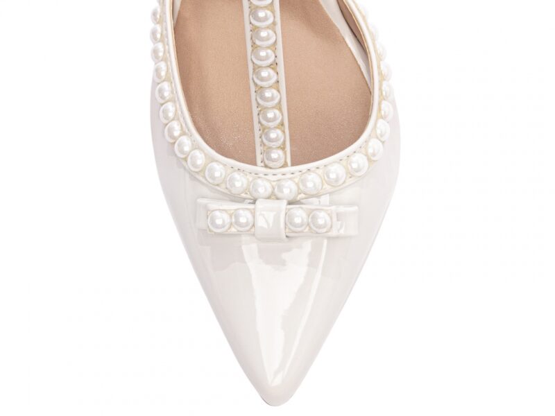 detalhe bico scarpin feminino off white feminino | VitriNerm