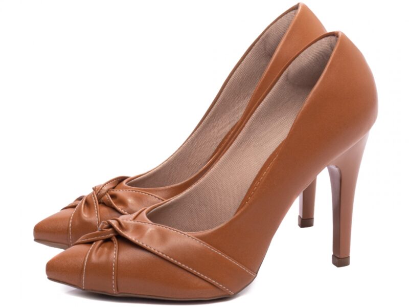 detalhe salto 10cm caramelo scarpin feminino | VitriNerm