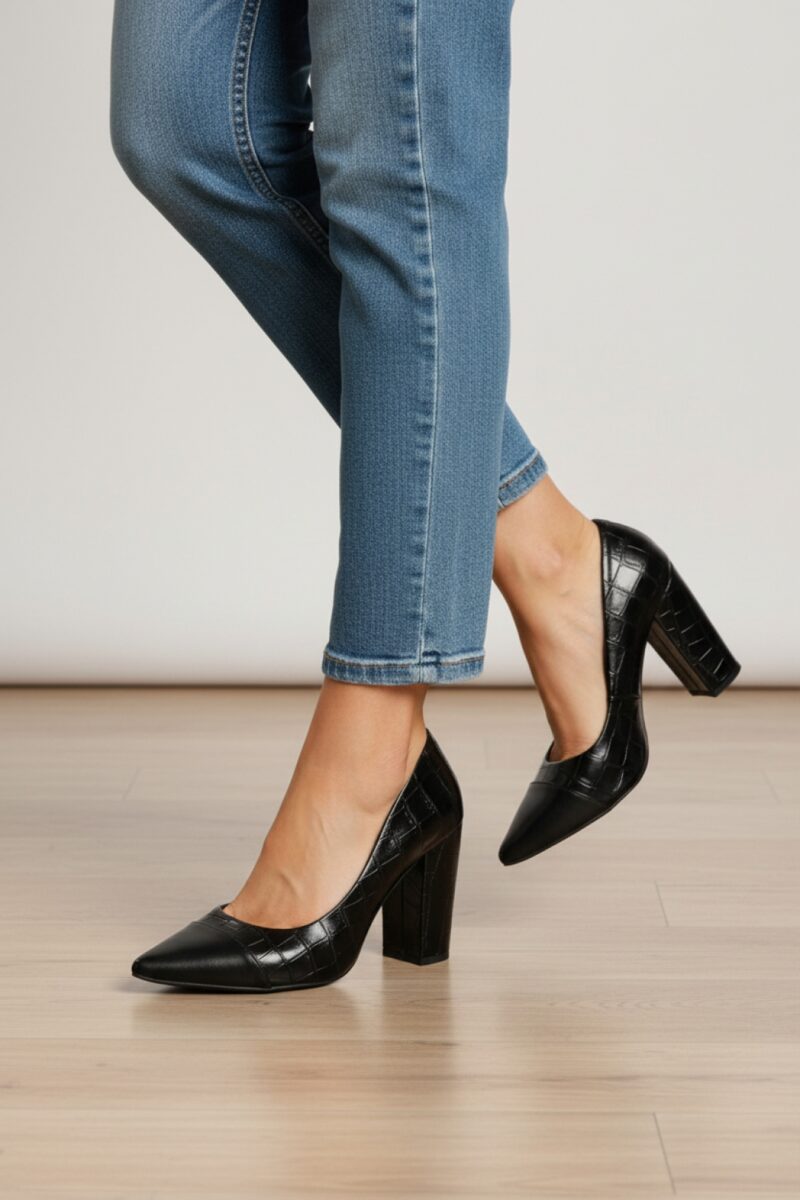 scarpin feminino preto feminino elegante comprar | VitriNerm