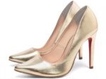 detalhe salto 12cm dourado scarpin feminino | VitriNerm