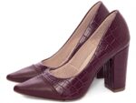 detalhe salto 9cm bordô scarpin feminino | VitriNerm
