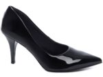 scarpin preto salto 8,5cm verniz | VitriNerm