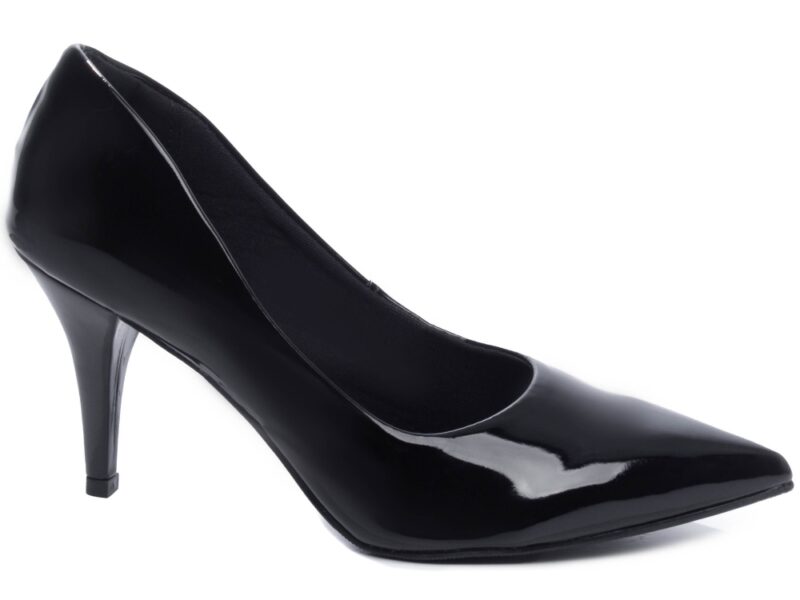 scarpin preto salto 8,5cm verniz | VitriNerm