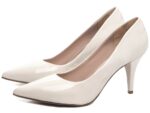 detalhe salto 8,5cm off white scarpin feminino | VitriNerm