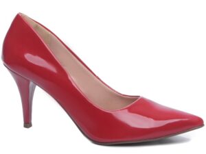 scarpin vermelho salto 8,5cm verniz | VitriNerm
