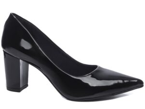 scarpin preto salto 8,5cm verniz | VitriNerm