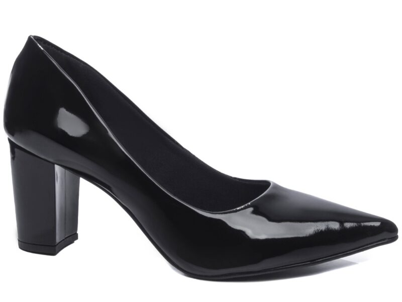 scarpin preto salto 8,5cm verniz | VitriNerm