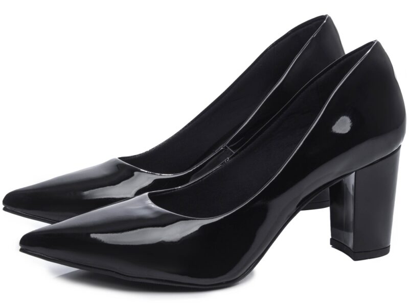 detalhe salto 8,5cm preto scarpin feminino | VitriNerm