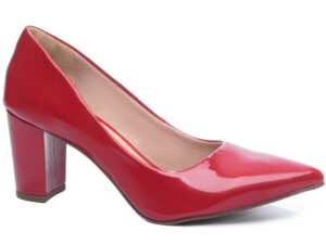 scarpin vermelho salto 8,5cm verniz | VitriNerm