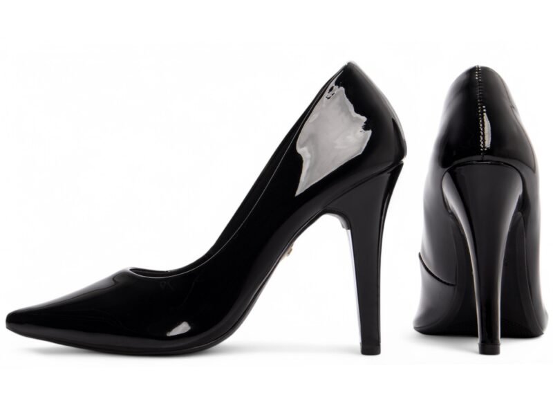 scarpin feminino preto vista lateral salto 11cm | VitriNerm