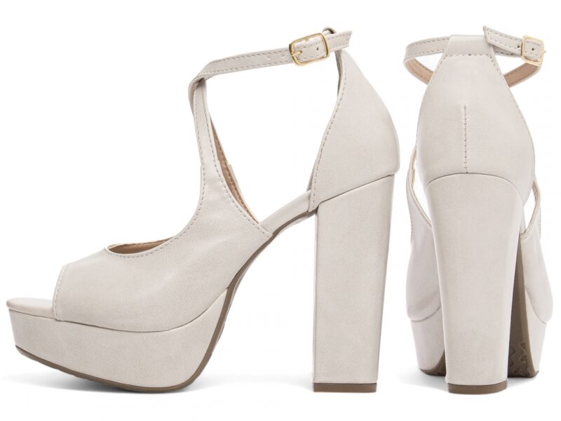 sandalia feminina off white par completo | VitriNerm