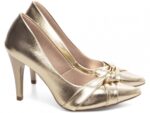 scarpin feminino dourado solado antiderrapante | VitriNerm
