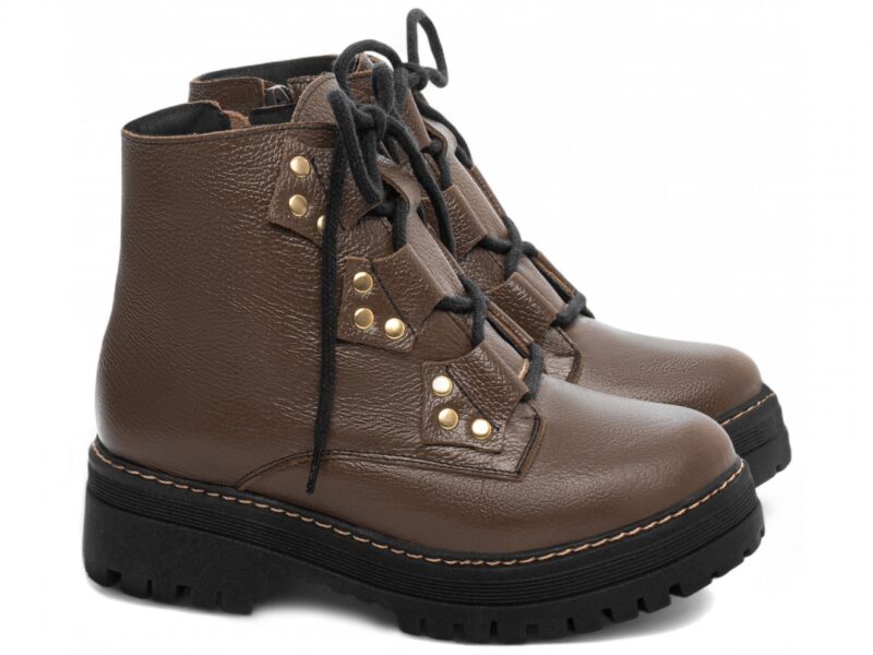 coturno feminino marrom vista lateral | VitriNerm