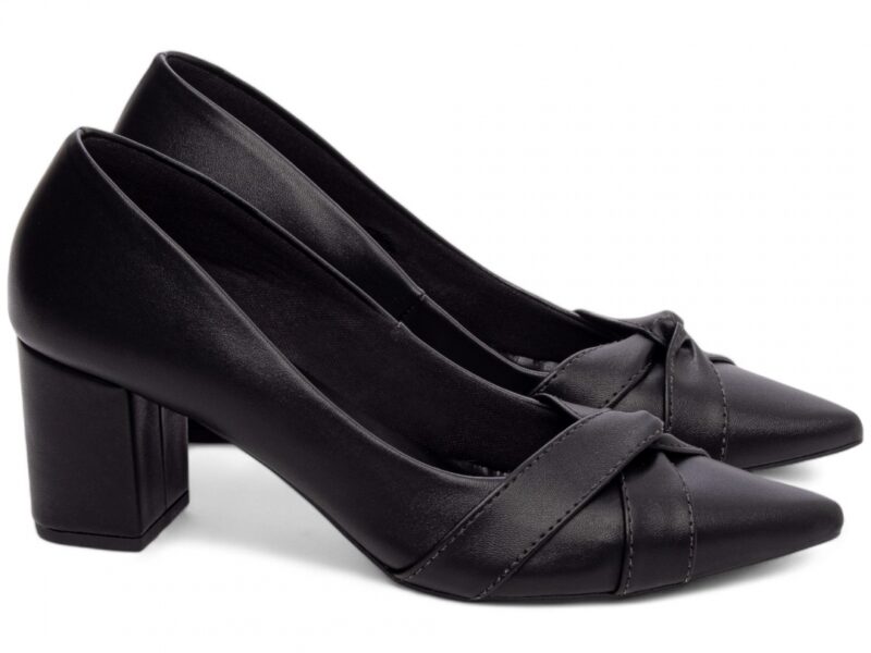 scarpin feminino preto solado antiderrapante | VitriNerm