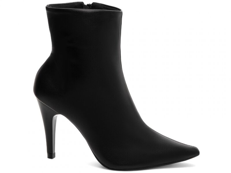 bota feminina preta vista lateral salto 9cm | VitriNerm