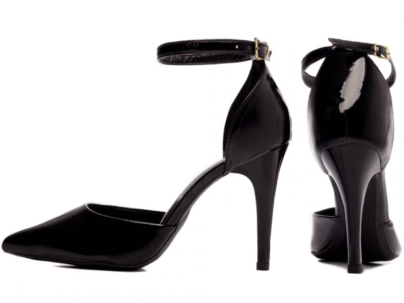scarpin feminino preto vista lateral salto 10cm | VitriNerm