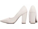 scarpin feminino off white vista lateral salto 9cm | VitriNerm