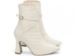 detalhe salto 9cm off white bota feminina | VitriNerm