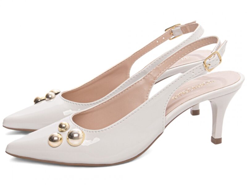 detalhe salto 6cm off white scarpin feminino | VitriNerm