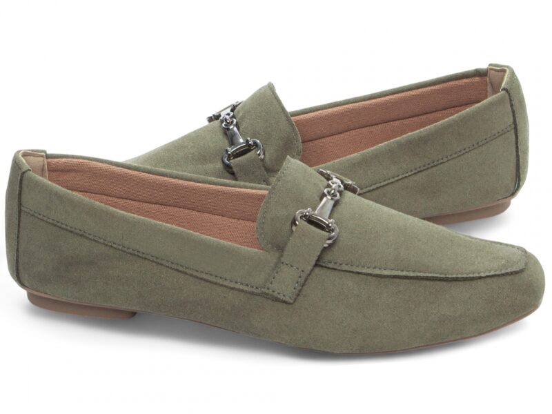 detalhe bico mocassim feminino verde feminino | VitriNerm