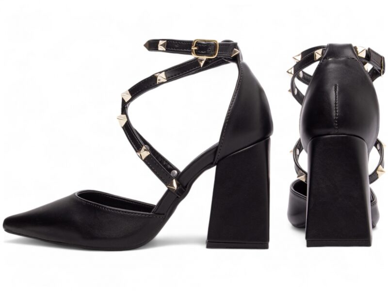 scarpin feminino preto vista lateral salto 8,5cm | VitriNerm