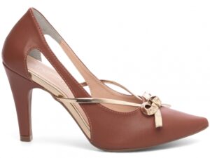 scarpin caramelo salto 9cm napa | VitriNerm