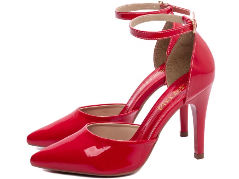 detalhe salto 10cm vermelho scarpin feminino | VitriNerm