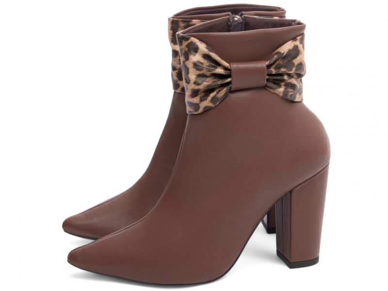 detalhe bico bota feminina marrom feminino | VitriNerm