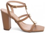 sandália caramelo salto 9cm napa | VitriNerm
