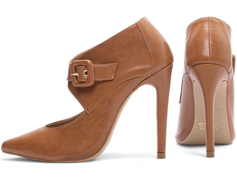 scarpin feminino caramelo vista lateral salto 12cm | VitriNerm