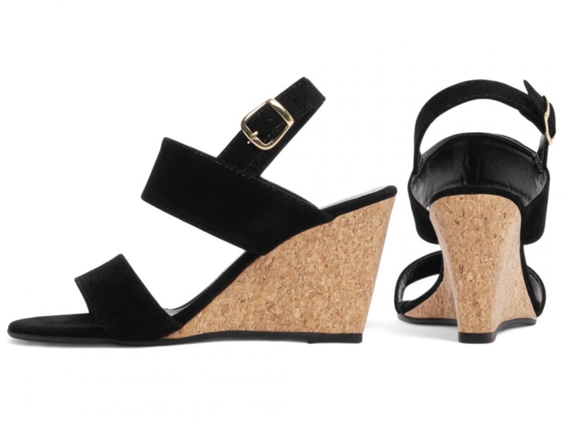 sandália feminina preto vista lateral | VitriNerm