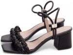 detalhe salto 5,5cm preta sandália feminina | VitriNerm