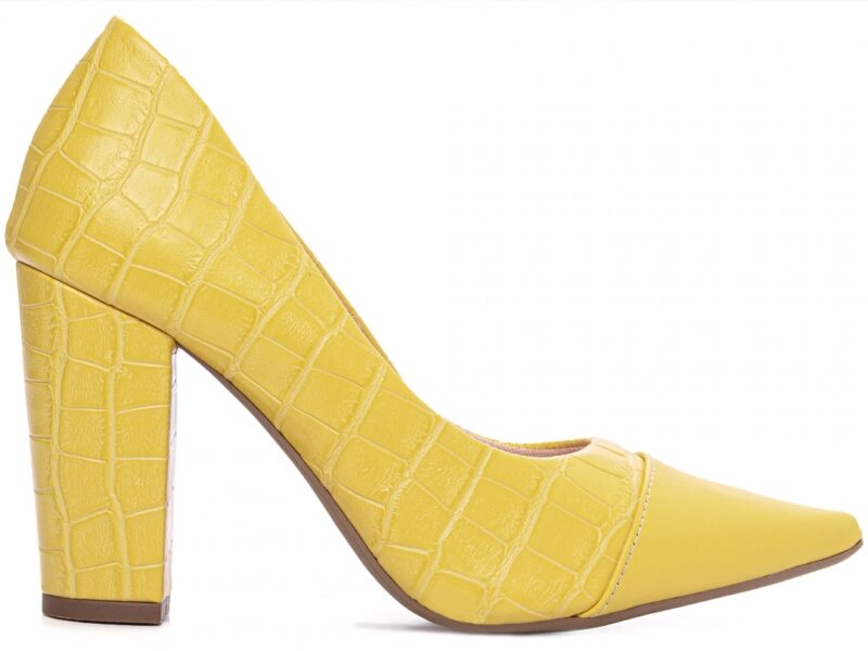 scarpin feminino amarelo par completo | VitriNerm