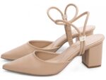 detalhe salto 6cm bege scarpin feminino | VitriNerm