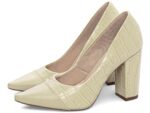 detalhe salto 9cm verde scarpin feminino | VitriNerm