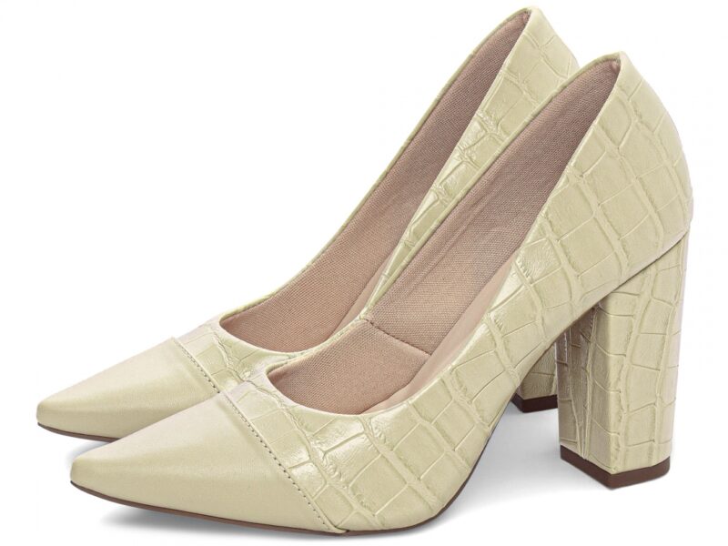 detalhe salto 9cm verde scarpin feminino | VitriNerm