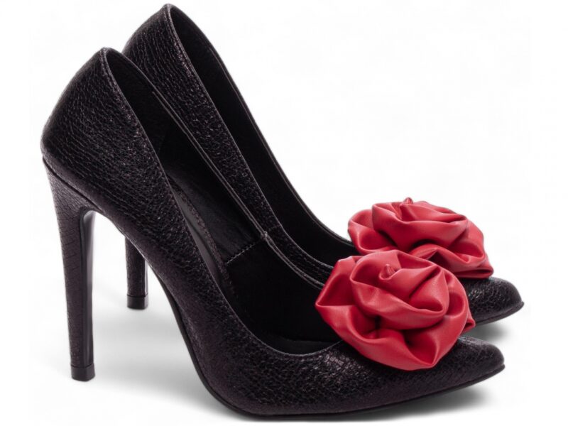 scarpin feminino preto solado antiderrapante | VitriNerm