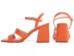 sandália feminina laranja vista lateral salto 7cm | VitriNerm