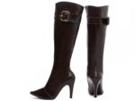 bota feminina marrom vista lateral salto 9cm | VitriNerm