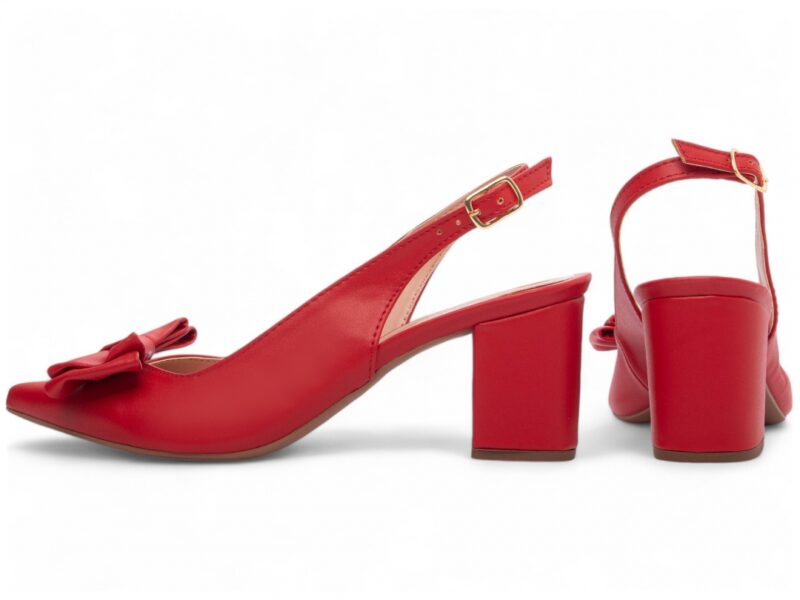 scarpin feminino vermelho vista lateral salto 6,5cm | VitriNerm
