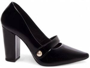 scarpin preto salto 9cm verniz | VitriNerm