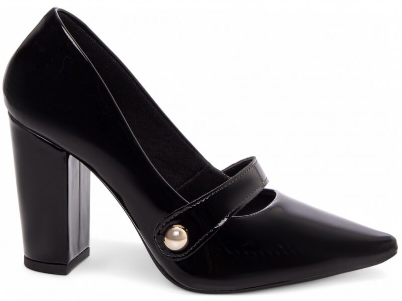 scarpin preto salto 9cm verniz | VitriNerm