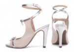 sandália feminina prata vista lateral salto 9,5cm | VitriNerm