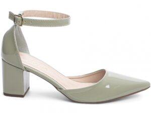 scarpin dourada salto 6,5cm verniz | VitriNerm