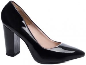scarpin preto salto 8,5cm verniz | VitriNerm
