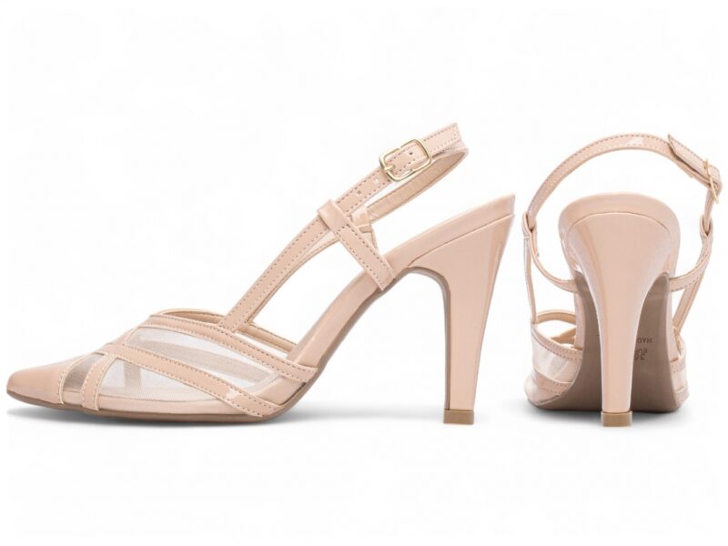 scarpin feminino dourada vista lateral salto 9cm | VitriNerm