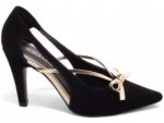 scarpin preto salto 9cm metalizado | VitriNerm