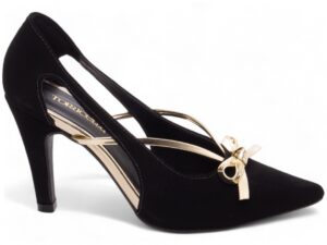 scarpin preto salto 9cm metalizado | VitriNerm