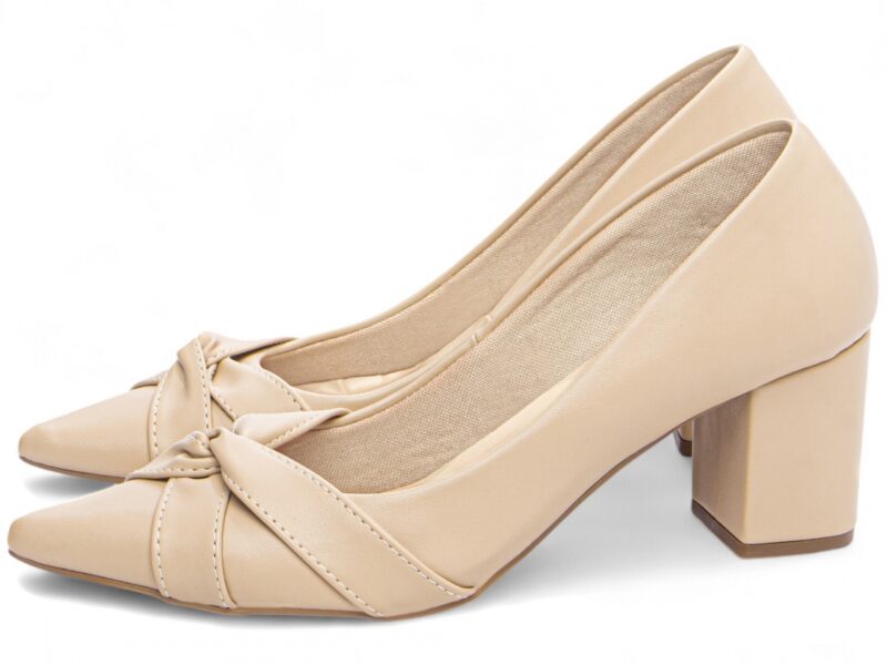 detalhe salto 6,5cm bege scarpin feminino | VitriNerm