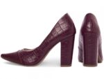 scarpin feminino bordô vista lateral salto 9cm | VitriNerm